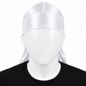 White Long Tail Silky Durag